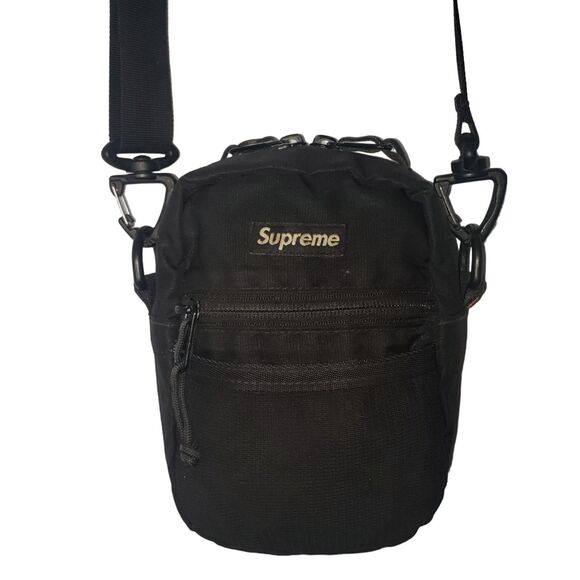 SUPREME SS17 Black Cross Body Nylon Bag Unisex Hiking Camping - Picture 14 of 14